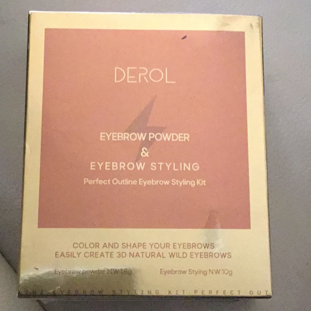 DEROL Eyebrow Stamp & Eyebrow Styling Stencil Kit ~ Exp 2026 ~ dark brown